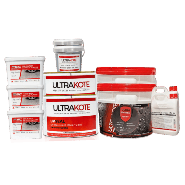 Full Flake Epoxy Flooring Garage Package 40sqm Epoxy warehouse
