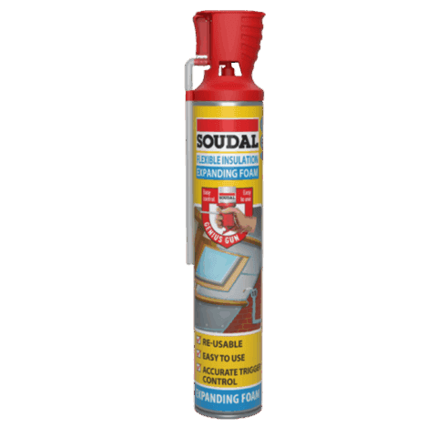 Soudal Genius Gun Flexible Polyurethane Insulation Foam 12x750ml Aerosol