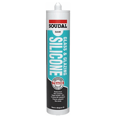 Soudal Glass & Glazing Silicone Sealant 15x300ml Cartridge