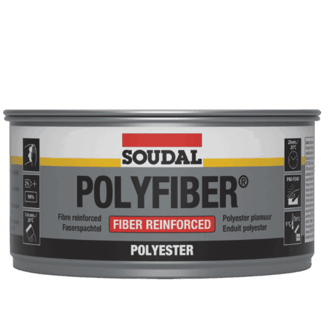 Soudal Polyfiber - Two Component Polyester Putty