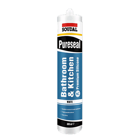Soudal Pureseal Bathroom & Kitchen Silicone Sealant 20x300ml Cartridge