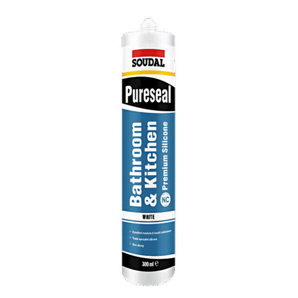Soudal Pureseal Bathroom & Kitchen Silicone Sealant 20x300ml Cartridge
