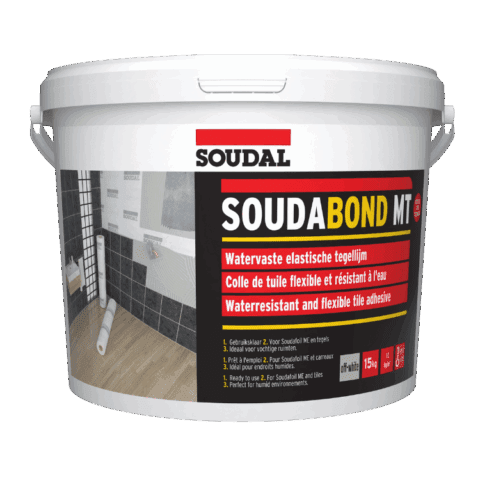 Soudal Soudabond MT Premixed Waterproof Tile Adhesive 15Kg White