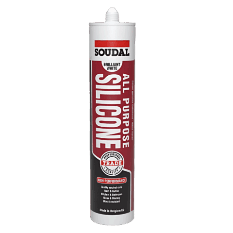 Soudal All Purpose Silicone Sealant 12x300ml Cartridge