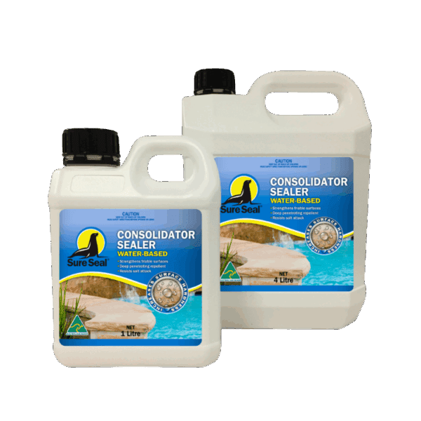 Sure Seal Consolidator Sealer Water Based – Strengthens and protects porous masonry surfaces.